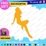 Sexy Woman Decal Sticker Bowtie Naked Lady PinUp Girl Trucker Vintage Classic - Image 27