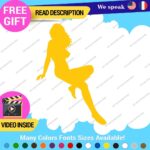 Sexy Woman Decal Sticker Bowtie Naked Lady PinUp Girl Trucker Vintage Classic - Image 14