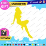 Sexy Woman Decal Sticker Bowtie Naked Lady PinUp Girl Trucker Vintage Classic - Image 15