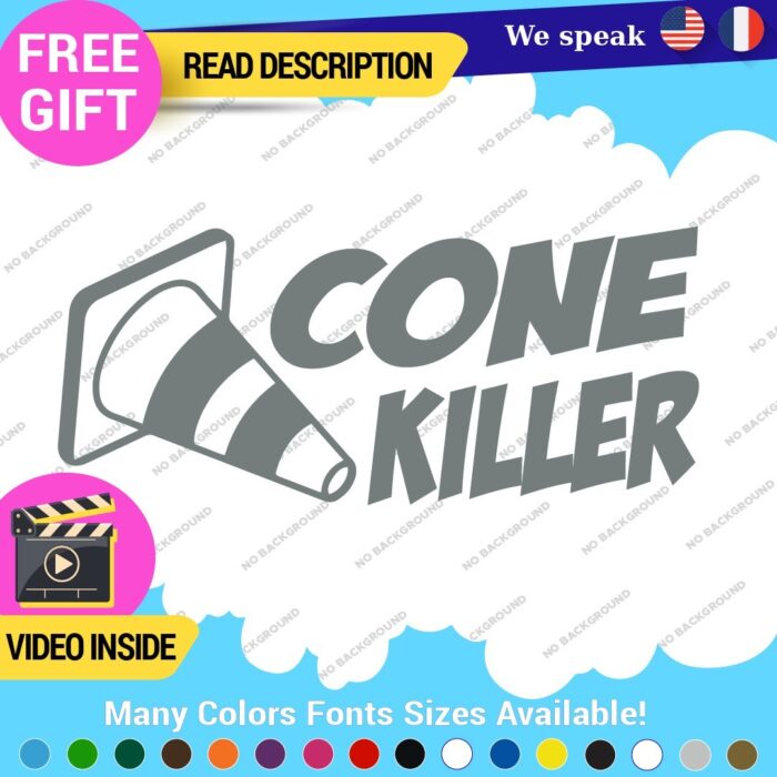 Cone Killer Decals Stickers Vinyl Drift Jdm Euro Car Road Lowered Race Truck - Image 19