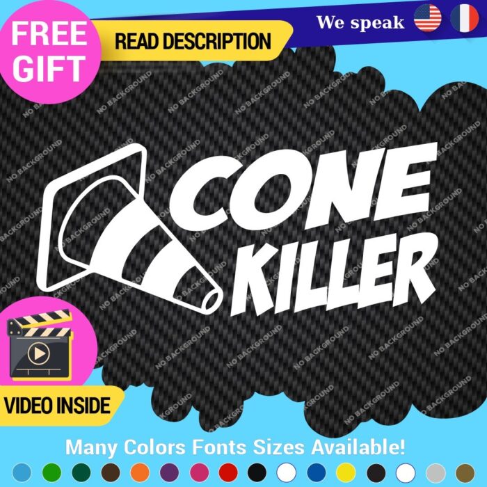 Cone Killer Decals Stickers Vinyl Drift Jdm Euro Car Road Lowered Race Truck - Image 14