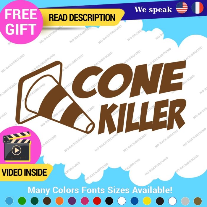 Cone Killer Decals Stickers Vinyl Drift Jdm Euro Car Road Lowered Race Truck - Image 24