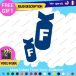 F Bomb Decals Stickers Vinyl Funny Drift Racing Tunning Car Lowered Japan Euro