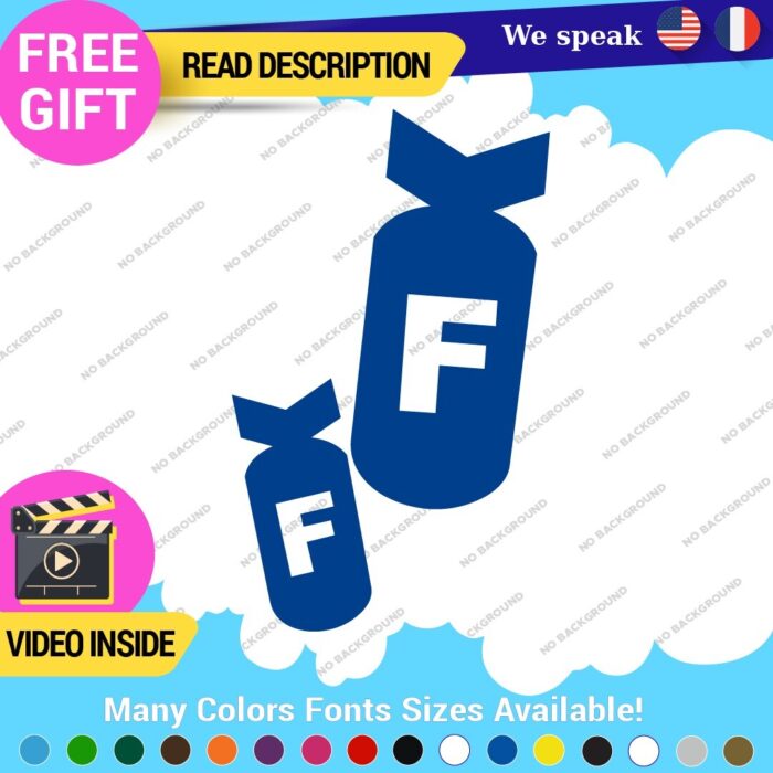 F Bomb Decals Stickers Vinyl Funny Drift Racing Tunning Car Lowered Japan Euro - Image 4