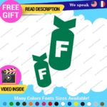 F Bomb Decals Stickers Vinyl Funny Drift Racing Tunning Car Lowered Japan Euro - Image 5