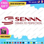 Ayrton Senna Driven Decal Sticker Vinyl Legend Formula Grand Prix Race Racing F1