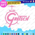 Fits Gretsch Drum Old Decals Stickers Vinyl Guitar White Bass Vintage Music - Image 7