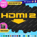 Fits HDMI 2  Port Exhaust Sticker Decal Vinyl Bumper Civic SI Silverado Dual JDM