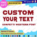 Custom Text Name Confetti Western Font Lettering Die Cut Decal Vinyl Sticker 651 - Image 13