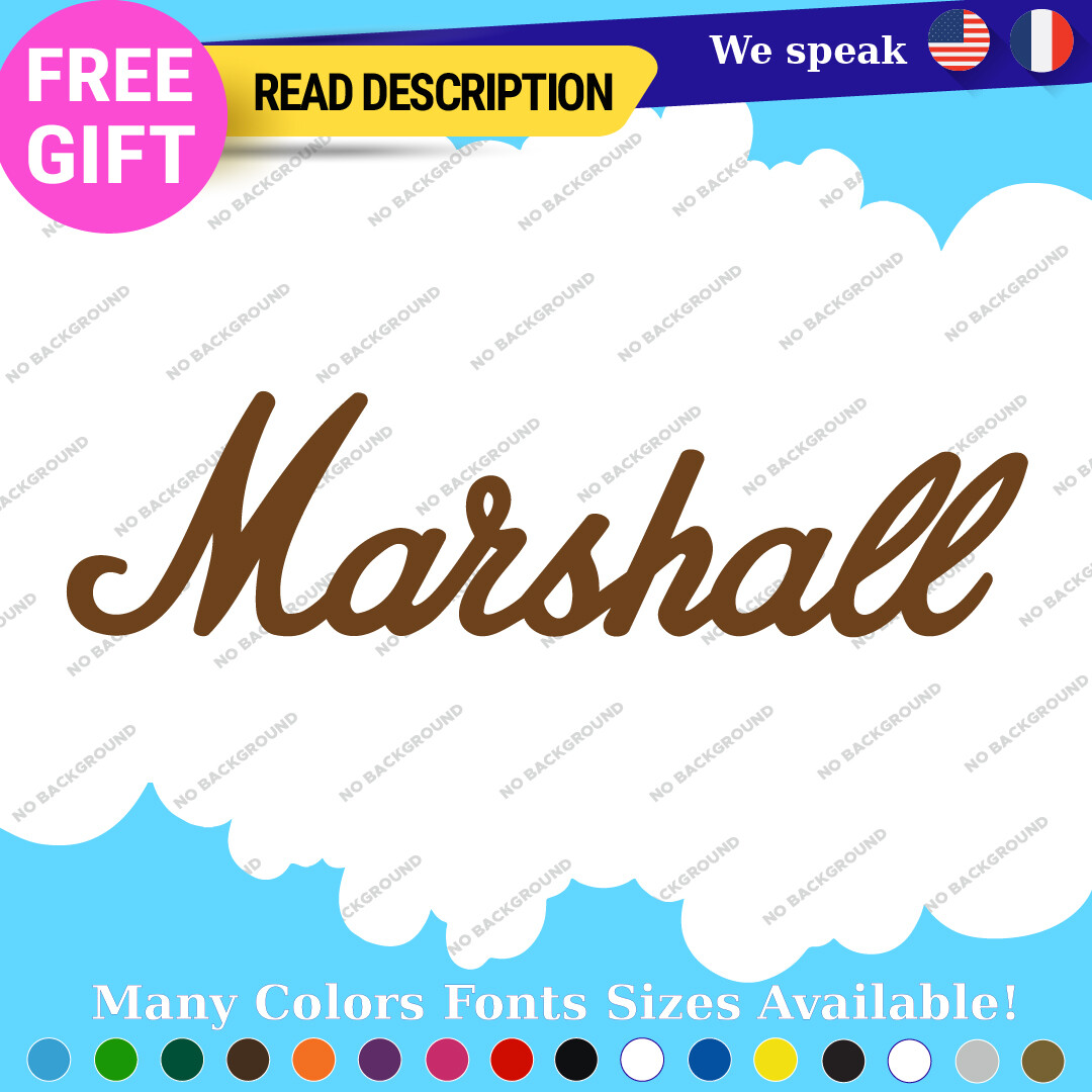 Fits Marshall Amplifier Old Decals Stickers Vinyl Guitar Amp Electric Jack Music 297353885132 Fits Marshall Amplifier Old Decals Stickers Vinyl Guitar Amp Electric Jack Music - Image 1