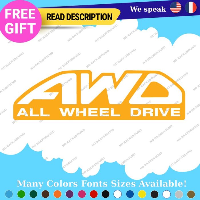 Fit All Wheel Drive Stickers Vinyl Decals Truck Car AWD 4X4 Pickup Bedside Tail - Image 27