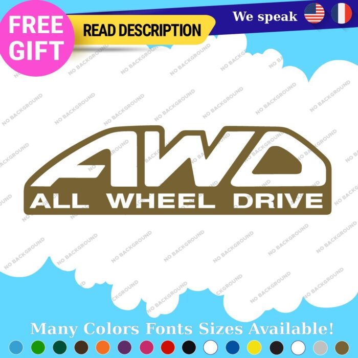 Fit All Wheel Drive Stickers Vinyl Decals Truck Car AWD 4X4 Pickup Bedside Tail - Image 23
