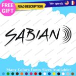 Fits Sabian Cymbals Decals Stickers Vinyl Music Drum Bass Band Pearl Head Rock