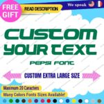 Extra Large Custom Text Name Perso SIgn Pepsi Font Lettering Decal Vinyl Sticker - Image 21