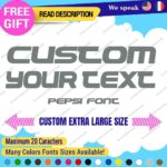 Extra Large Custom Text Name Perso SIgn Pepsi Font Lettering Decal Vinyl Sticker - Image 24