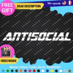Antisocial JDM Banner Decals Stickers Vinyl Euro Message Anti Social Windshield - Image 14