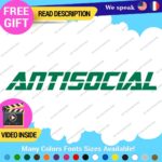 Antisocial JDM Banner Decals Stickers Vinyl Euro Message Anti Social Windshield - Image 16