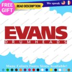 Fits Evans Decals Stickers Vinyl Drumheads Bass Drum Cymbals Music