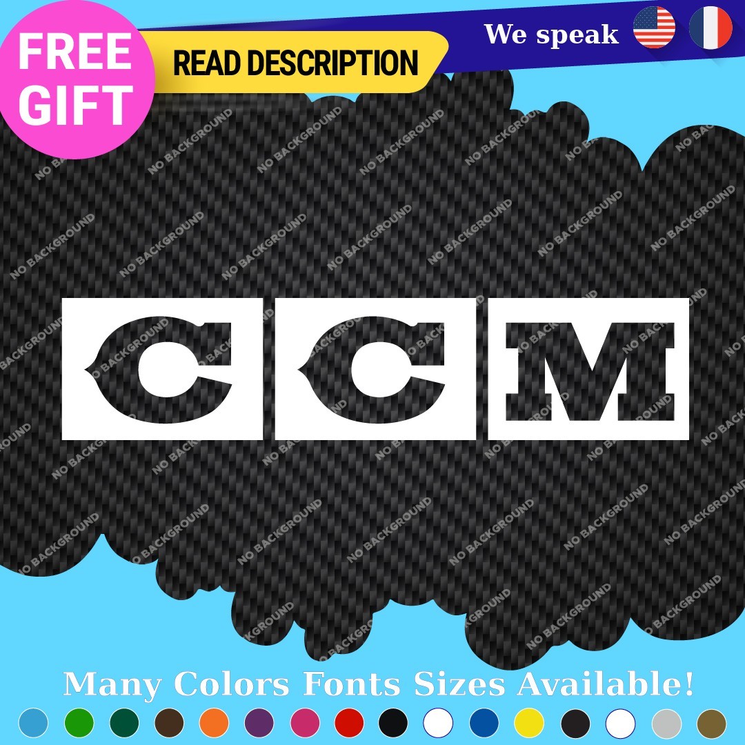 Fit White CCM Hockey Classic Decal Stickers Vinyl Vintage Helmet Ice Skate Game 297743380672 Fit White CCM Hockey Classic Decal Stickers Vinyl Vintage Helmet Ice Skate Game - Image 1
