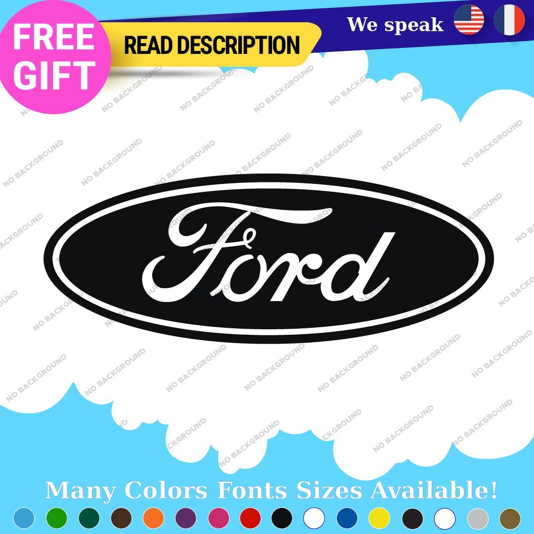 Fits Oval Ford Decal Sticker Vinyl Vintage Mustang Car Emblem Truck Build Escor - Image 3