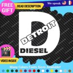 Fits D Diesel Detroit Decal Sticker Vinyl Engine Turbo Gas Truck JDM Fossil Car