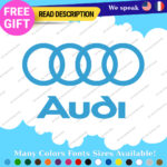 Fits Audi Quattro Decals Stickers Vinyl Door Sport Ring Racing Silver Car e-tron - Image 28