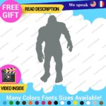 Bigfoot Yeti  Walking Face Decals Sticker Vinyl  Silouhette Beard Sasquatch Walk - Image 11