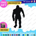 Bigfoot Yeti  Walking Face Decals Sticker Vinyl  Silouhette Beard Sasquatch Walk - Image 3
