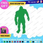 Bigfoot Yeti  Walking Face Decals Sticker Vinyl  Silouhette Beard Sasquatch Walk - Image 10