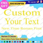Custom Text Name Time New Roman Fonts Lettering Die Cut Decals Vinyl Sticker 651 - Image 12
