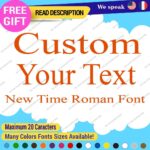 Custom Text Name Time New Roman Fonts Lettering Die Cut Decals Vinyl Sticker 651 - Image 15