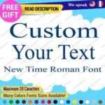 Custom Text Name Time New Roman Fonts Lettering Die Cut Decals Vinyl Sticker 651 - Image 18