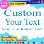 Custom Text Name Time New Roman Fonts Lettering Die Cut Decals Vinyl Sticker 651 - Image 19