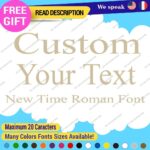 Custom Text Name Time New Roman Fonts Lettering Die Cut Decals Vinyl Sticker 651 - Image 23