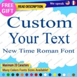 Custom Text Name Time New Roman Fonts Lettering Die Cut Decals Vinyl Sticker 651 - Image 25