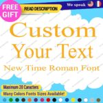Custom Text Name Time New Roman Fonts Lettering Die Cut Decals Vinyl Sticker 651 - Image 10