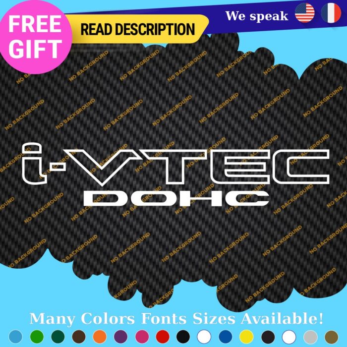 IVTEC Turbo DOHC Decal Sticker Vinyl Honda Civic Accord JDM Drift RSX Type VTEC - Image 3