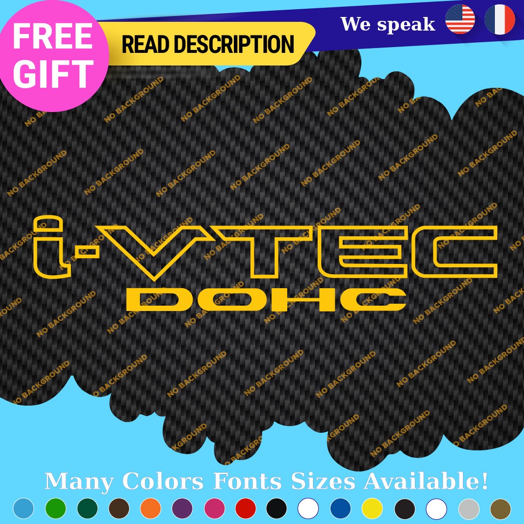 IVTEC Turbo DOHC Decal Sticker Vinyl Honda Civic Accord JDM Drift RSX Type VTEC - Image 4