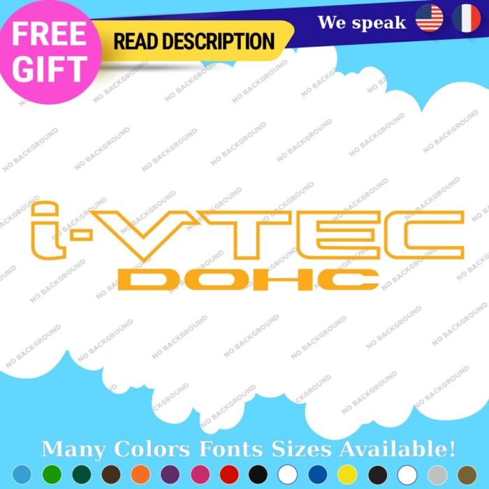 IVTEC Turbo DOHC Decal Sticker Vinyl Honda Civic Accord JDM Drift RSX Type VTEC - Image 26