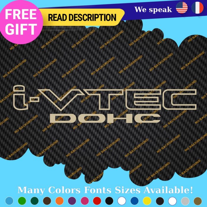 IVTEC Turbo DOHC Decal Sticker Vinyl Honda Civic Accord JDM Drift RSX Type VTEC - Image 27