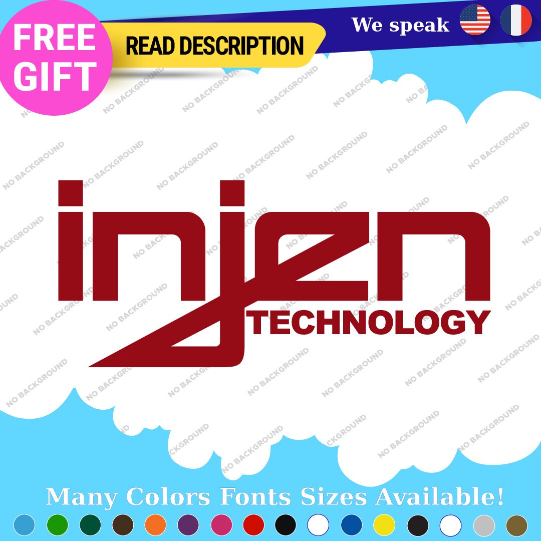 Fits Injen Technology Decals Stickers Vinyl Intake Cold Air System Filter Fiber 297353858513 Fits Injen Technology Decals Stickers Vinyl Intake Cold Air System Filter Fiber - Image 1