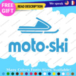 Fits MOTO-SKI Decal Sticker Vinyl Ski moto old snow Vintage Antique Snowmobile 2 - Image 13