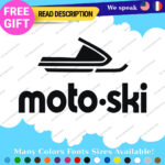 Fits MOTO-SKI Decal Sticker Vinyl Ski moto old snow Vintage Antique Snowmobile 2 - Image 14
