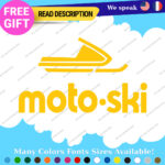Fits MOTO-SKI Decal Sticker Vinyl Ski moto old snow Vintage Antique Snowmobile 2 - Image 15