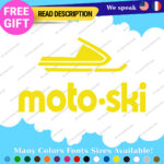 Fits MOTO-SKI Decal Sticker Vinyl Ski moto old snow Vintage Antique Snowmobile 2 - Image 16
