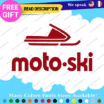Fits MOTO-SKI Decal Sticker Vinyl Ski moto old snow Vintage Antique Snowmobile 2 - Image 17