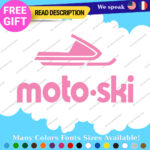 Fits MOTO-SKI Decal Sticker Vinyl Ski moto old snow Vintage Antique Snowmobile 2 - Image 20