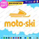 Fits MOTO-SKI Decal Sticker Vinyl Ski moto old snow Vintage Antique Snowmobile 2 - Image 3