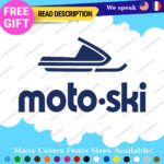 Fits MOTO-SKI Decal Sticker Vinyl Ski moto old snow Vintage Antique Snowmobile 2 - Image 22