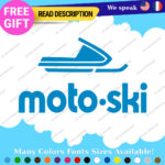 Fits MOTO-SKI Decal Sticker Vinyl Ski moto old snow Vintage Antique Snowmobile 2 - Image 4